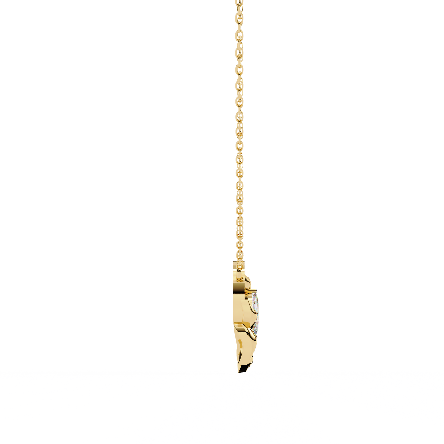 Leaflight – Marquise Lab Diamond Leaf Necklace