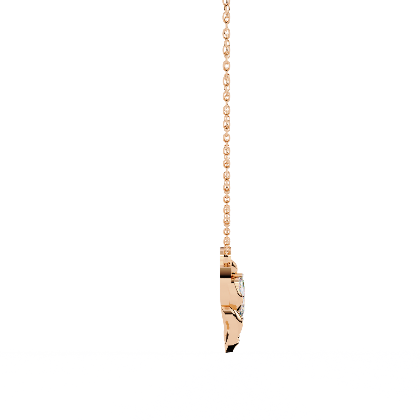 Leaflight – Marquise Lab Diamond Leaf Necklace