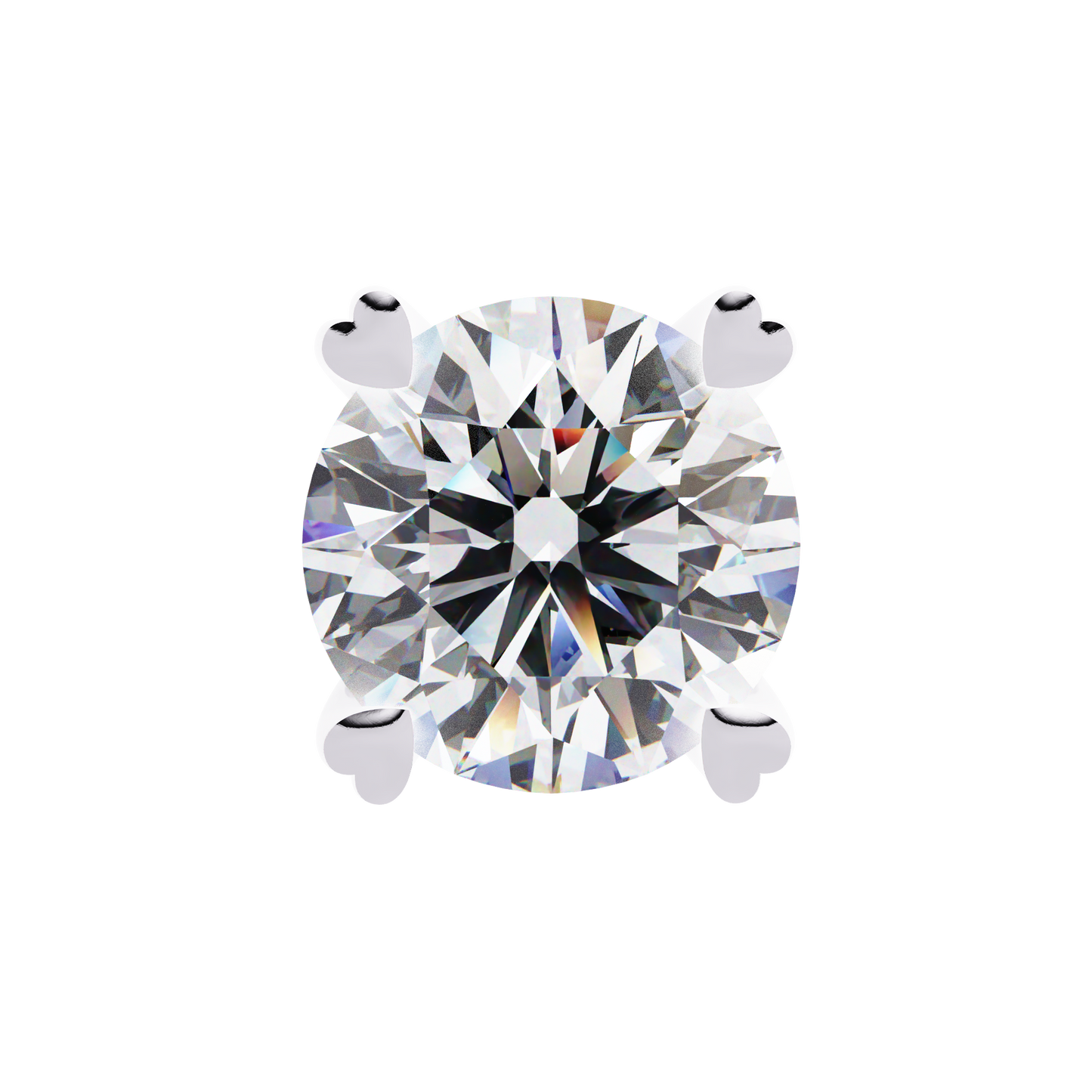 Lyra Studs – Round Lab Diamond Classic Solitaire Earrings