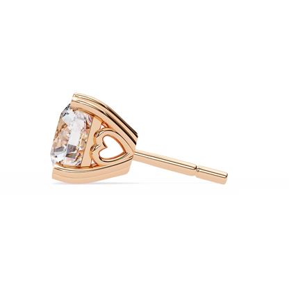 Lyra Studs – Round Lab Diamond Classic Solitaire Earrings