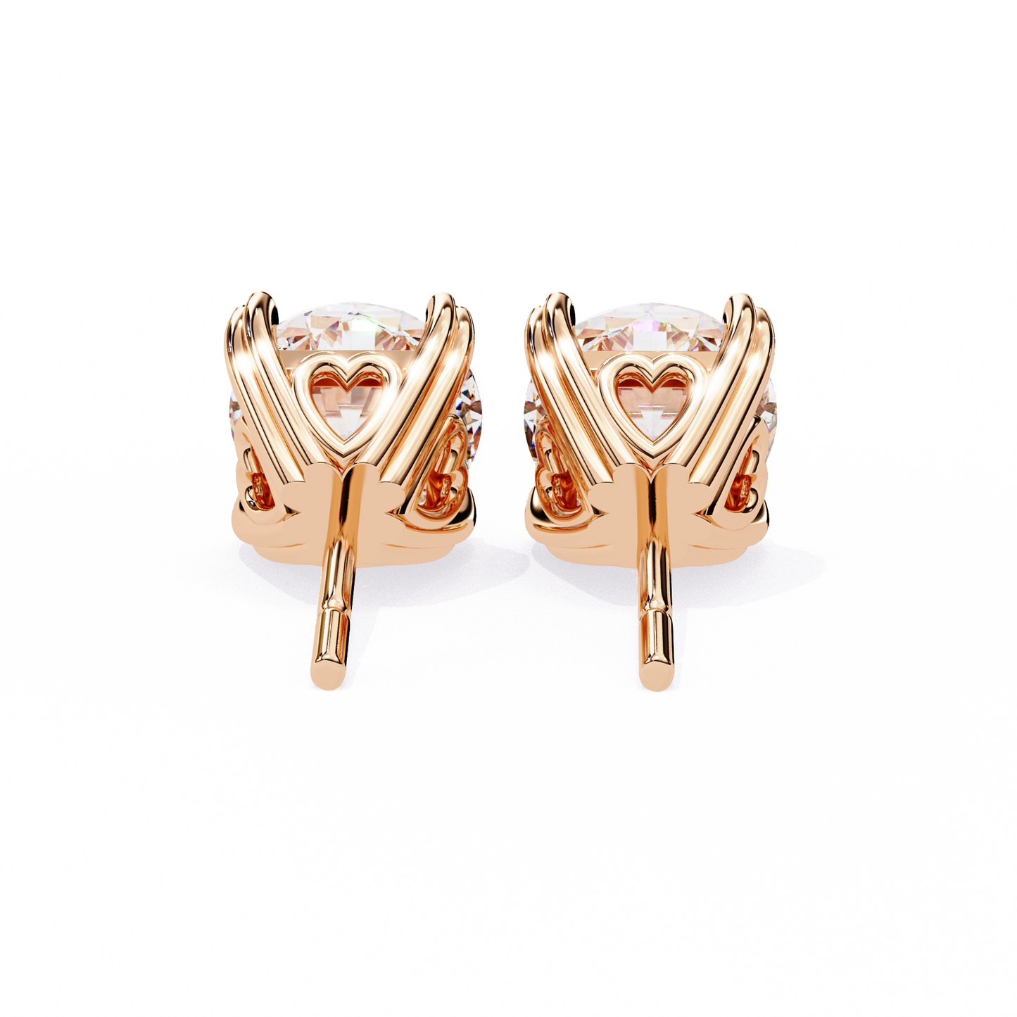 Lyra Studs – Round Lab Diamond Classic Solitaire Earrings