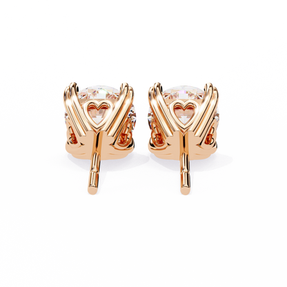 Lyra Studs – Round Lab Diamond Classic Solitaire Earrings