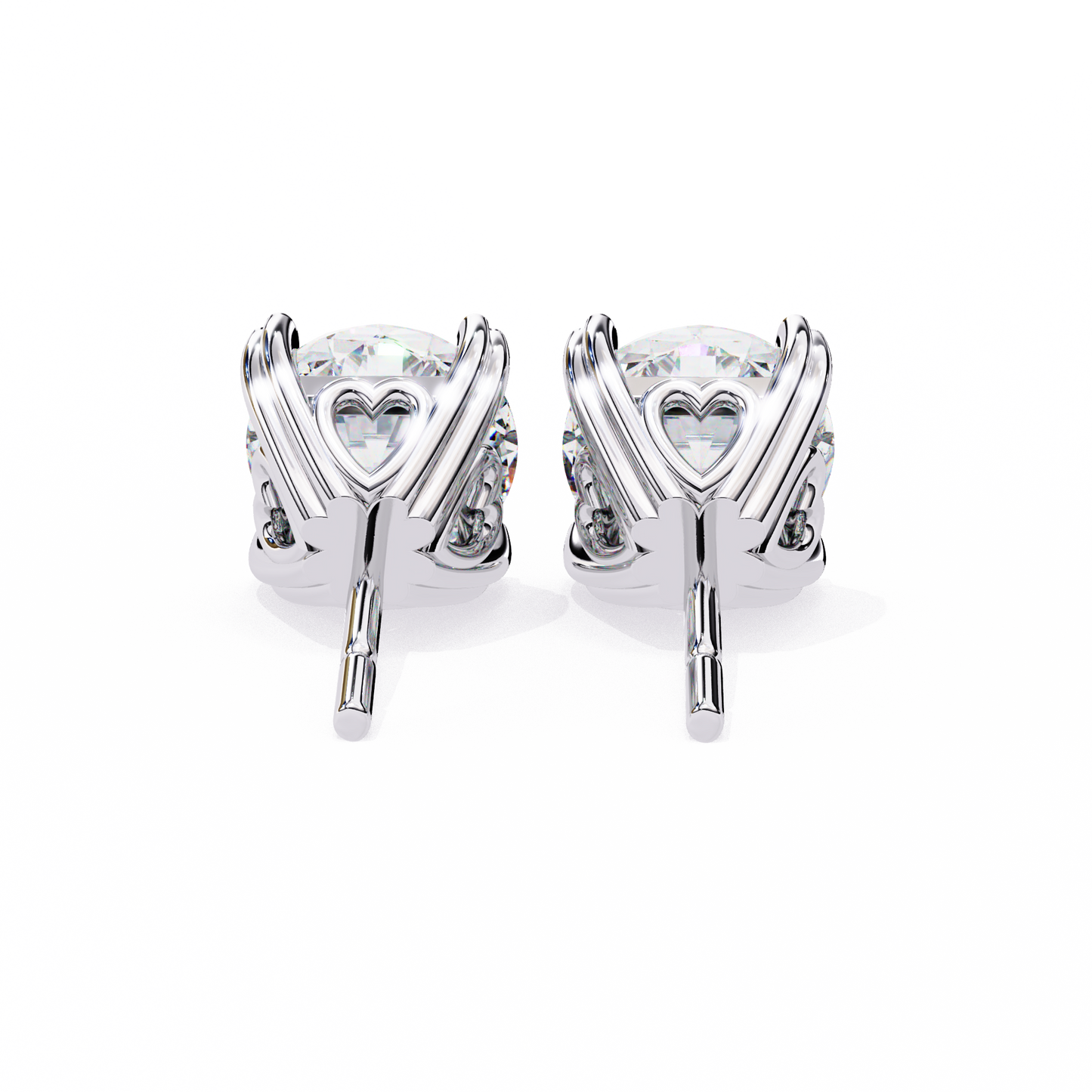 Lyra Studs – Round Lab Diamond Classic Solitaire Earrings