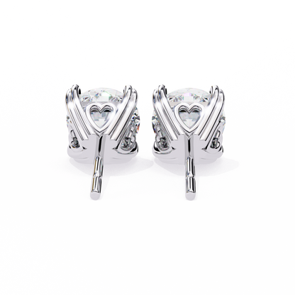 Lyra Studs – Round Lab Diamond Classic Solitaire Earrings