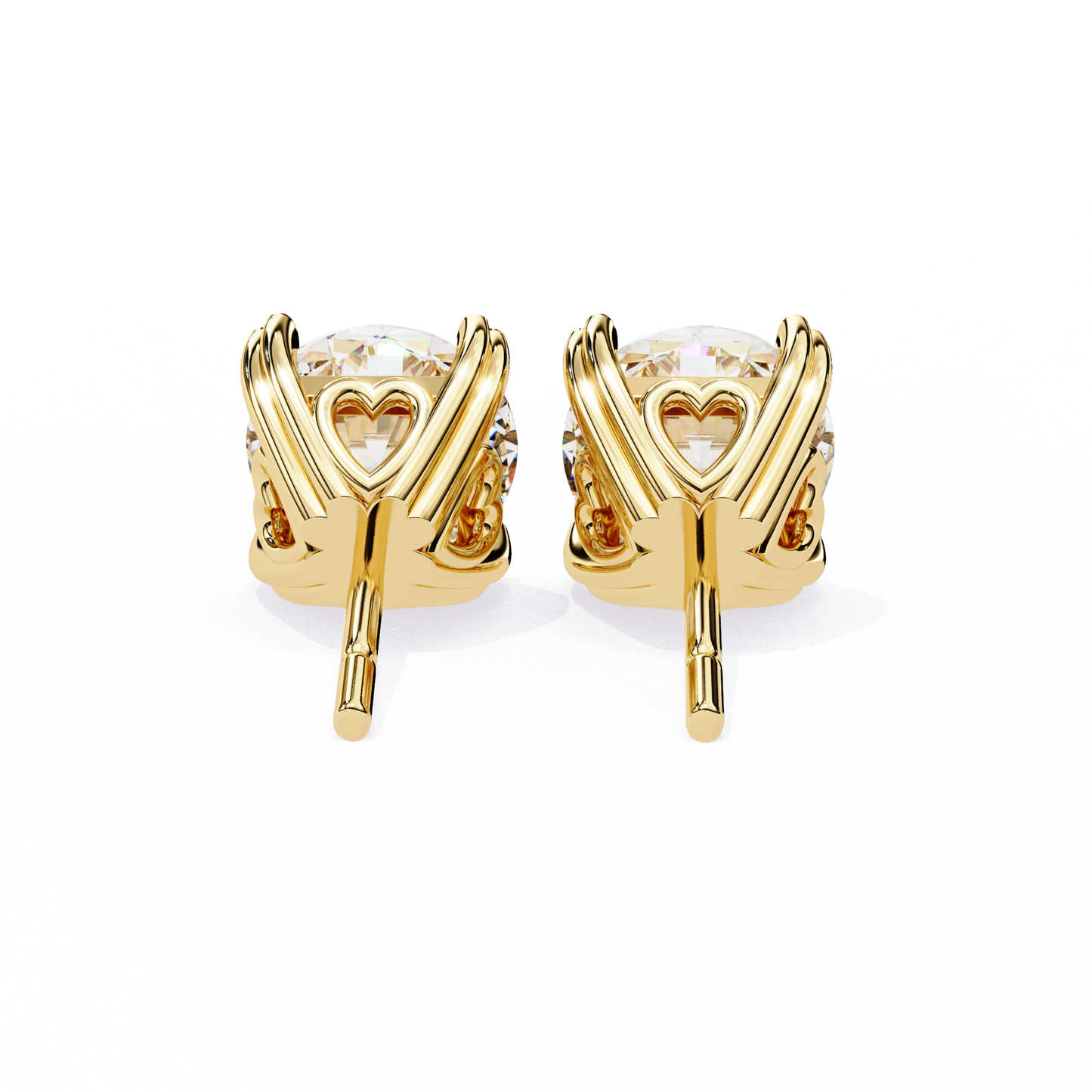 Lyra Studs – Round Lab Diamond Classic Solitaire Earrings