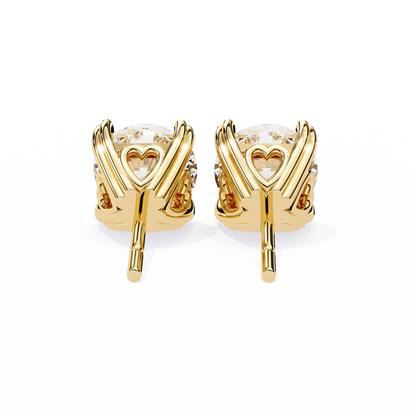 Lyra Studs – Round Lab Diamond Classic Solitaire Earrings