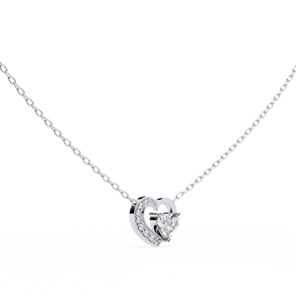 Heartline – Heart & Round Lab Diamond Cluster Necklace