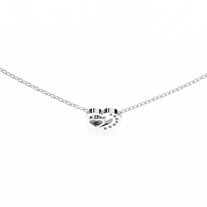 Heartline – Heart & Round Diamond Cluster Necklace