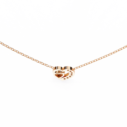 Heartline – Heart & Round Lab Diamond Cluster Necklace