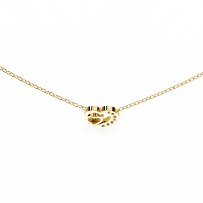 Heartline – Heart & Round Lab Diamond Cluster Necklace