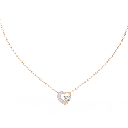Heartline – Heart & Round Lab Diamond Cluster Necklace