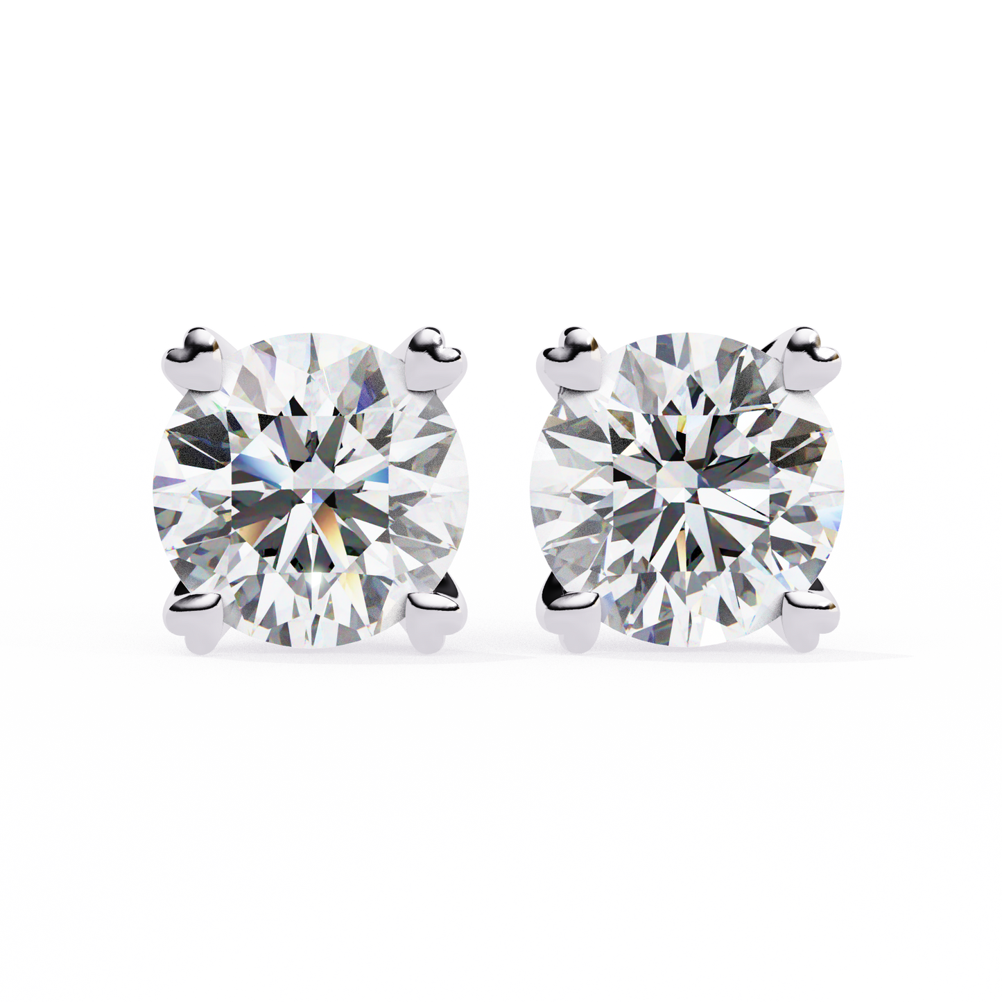 Lyra Studs – Round Lab Diamond Classic Solitaire Earrings