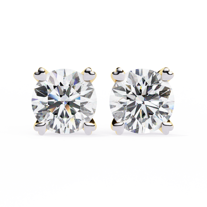 Lyra Studs – Round Lab Diamond Classic Solitaire Earrings