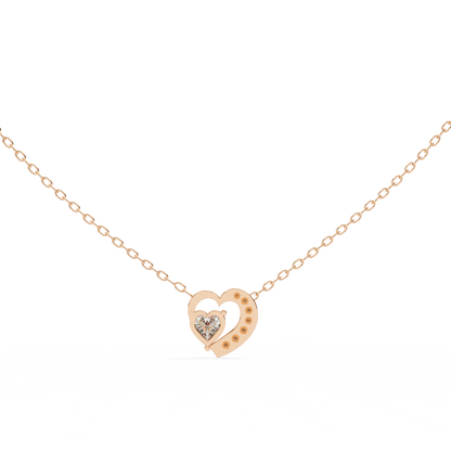 Heartline – Heart & Round Lab Diamond Cluster Necklace