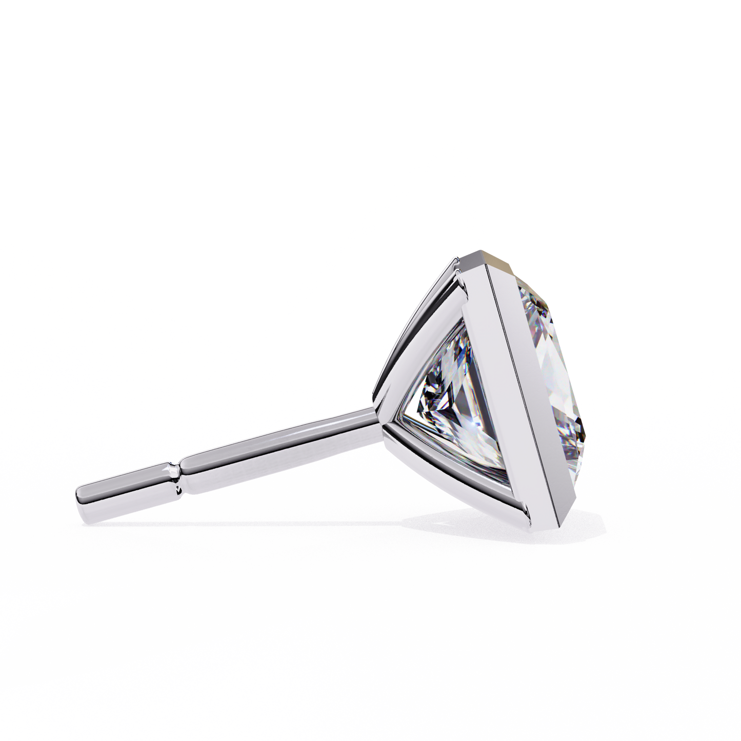 Queen’s Edge – Princess Cut Lab Diamond Stud Earrings