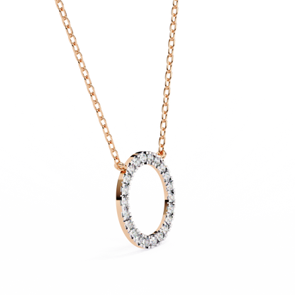 Twinkle Row – Round Lab Diamond Curved Bar Necklace