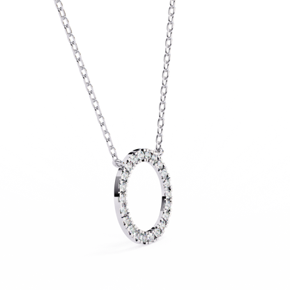 Twinkle Row – Round Lab Diamond Curved Bar Necklace