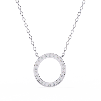 Twinkle Row – Round Lab Diamond Curved Bar Necklace