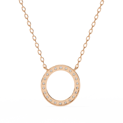 Twinkle Row – Round Lab Diamond Curved Bar Necklace
