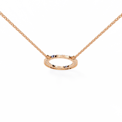 Twinkle Row – Round Lab Diamond Curved Bar Necklace