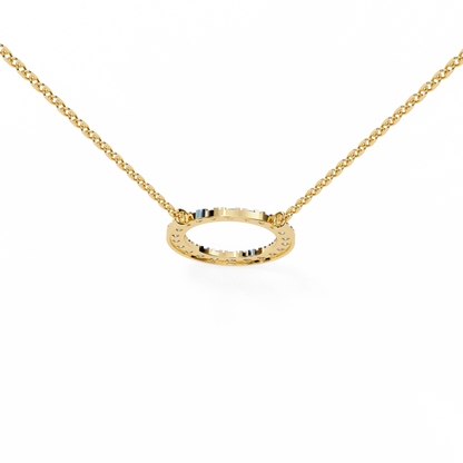 Twinkle Row – Round Lab Diamond Curved Bar Necklace