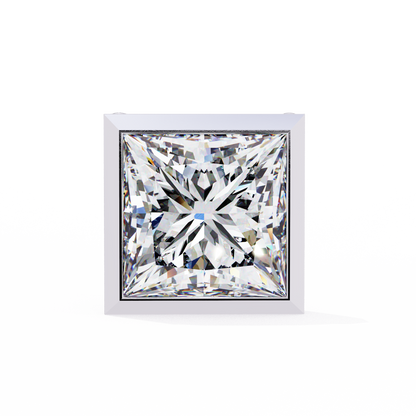 Queen’s Edge – Princess Cut Lab Diamond Stud Earrings