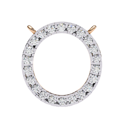 Twinkle Row – Round Lab Diamond Curved Bar Necklace