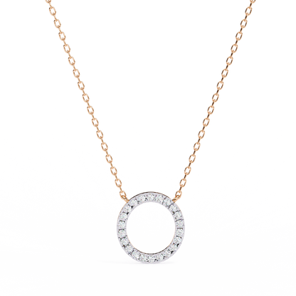 Twinkle Row – Round Lab Diamond Curved Bar Necklace