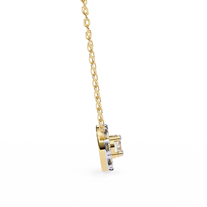 Starlit Charm – Round Lab Diamond Trio Necklace