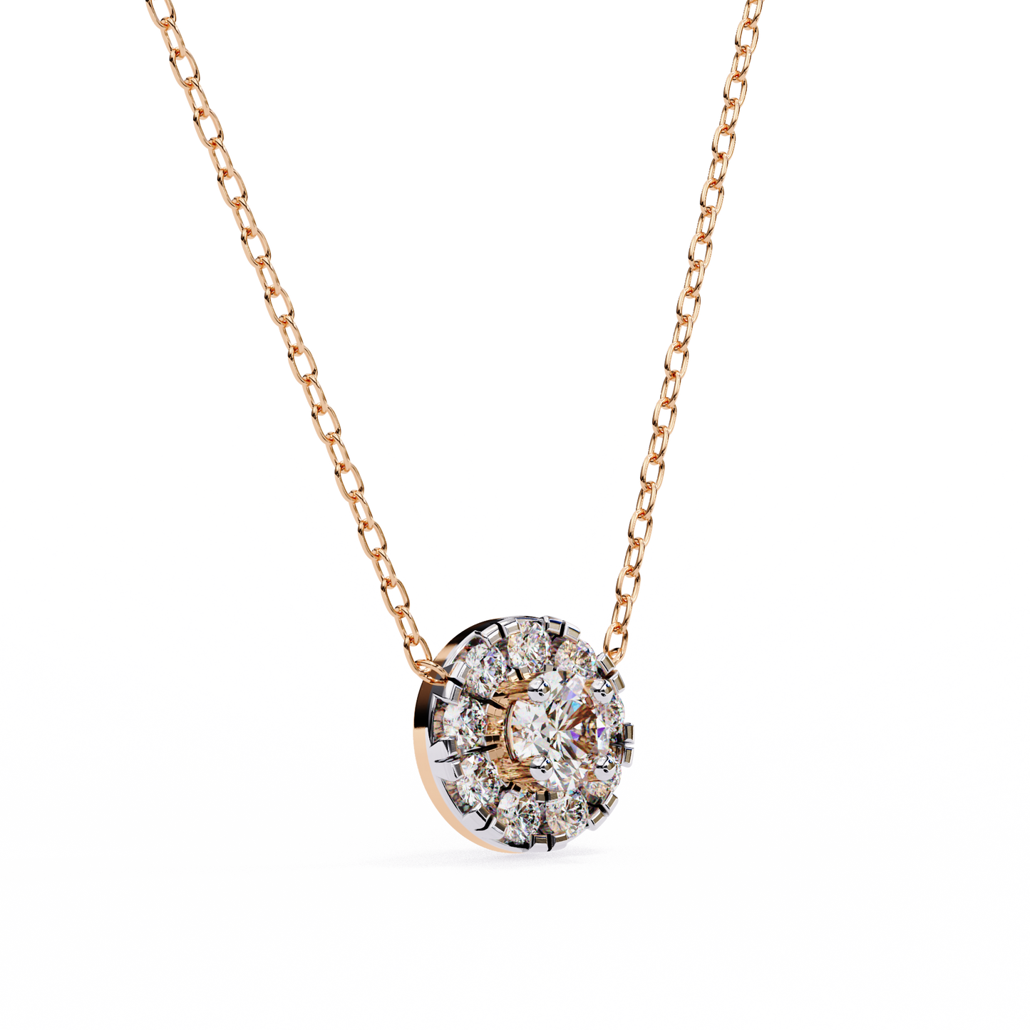 Starlit Charm – Round Lab Diamond Trio Necklace