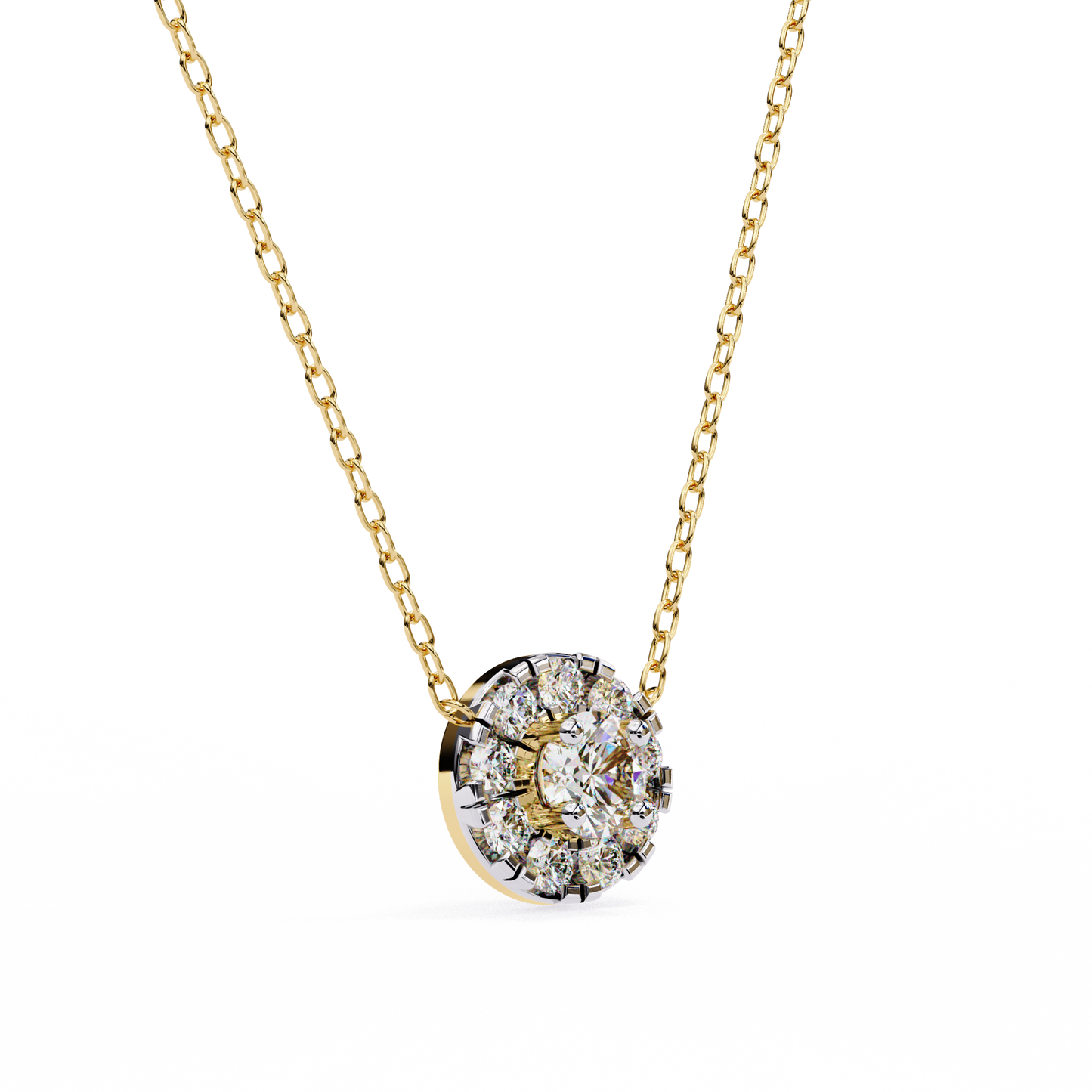 Starlit Charm – Round Lab Diamond Trio Necklace