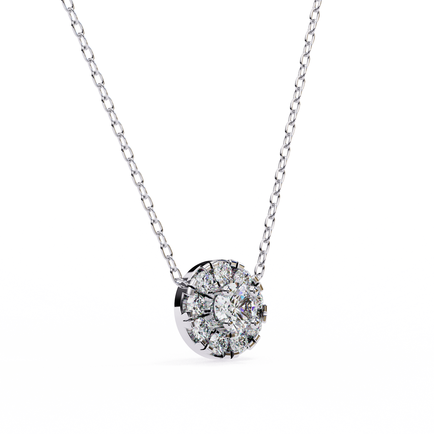 Starlit Charm – Round Lab Diamond Trio Necklace