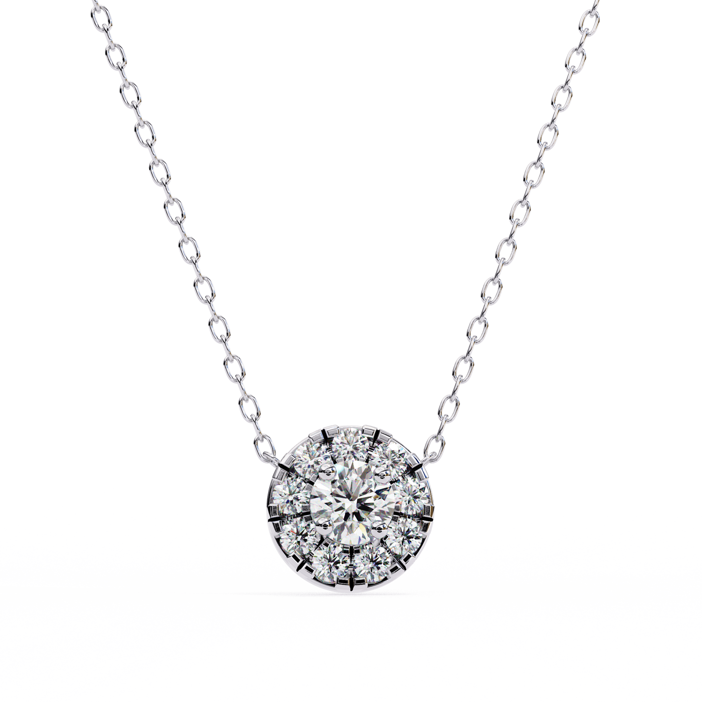 Starlit Charm – Round Lab Diamond Trio Necklace
