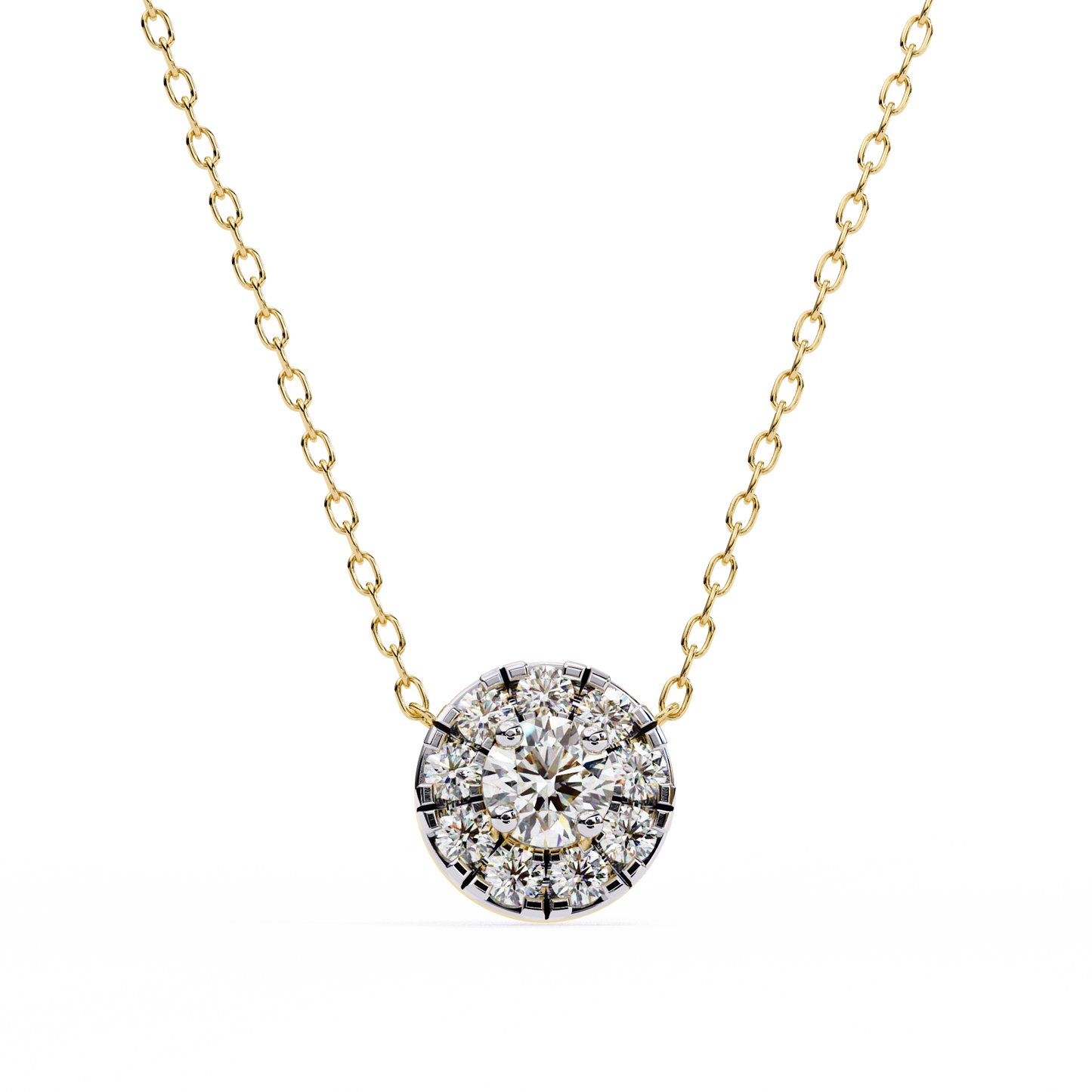 Starlit Charm – Round Lab Diamond Trio Necklace