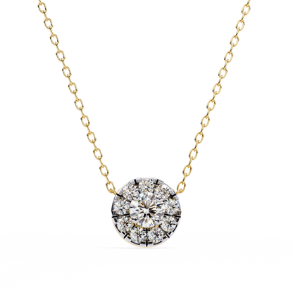 Starlit Charm – Round Lab Diamond Trio Necklace