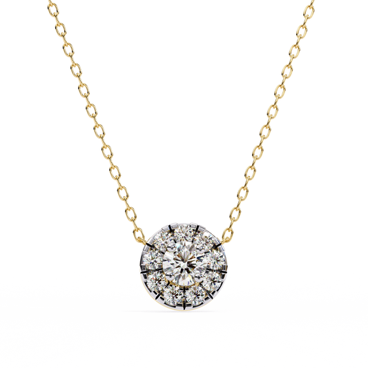 Starlit Charm – Round Lab Diamond Trio Necklace