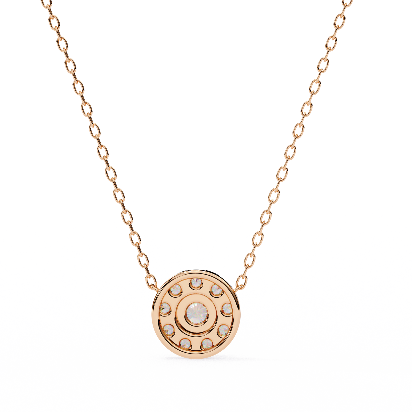 Starlit Charm – Round Lab Diamond Trio Necklace