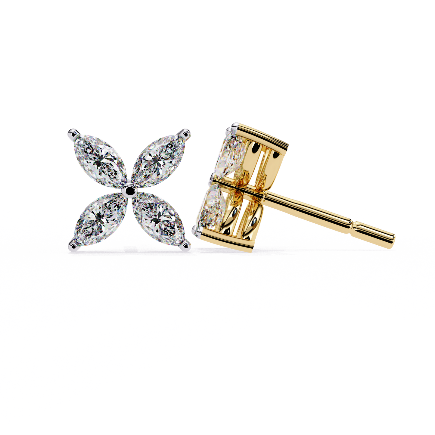 Marquise Mist – Lab Diamond Minimal Earrings