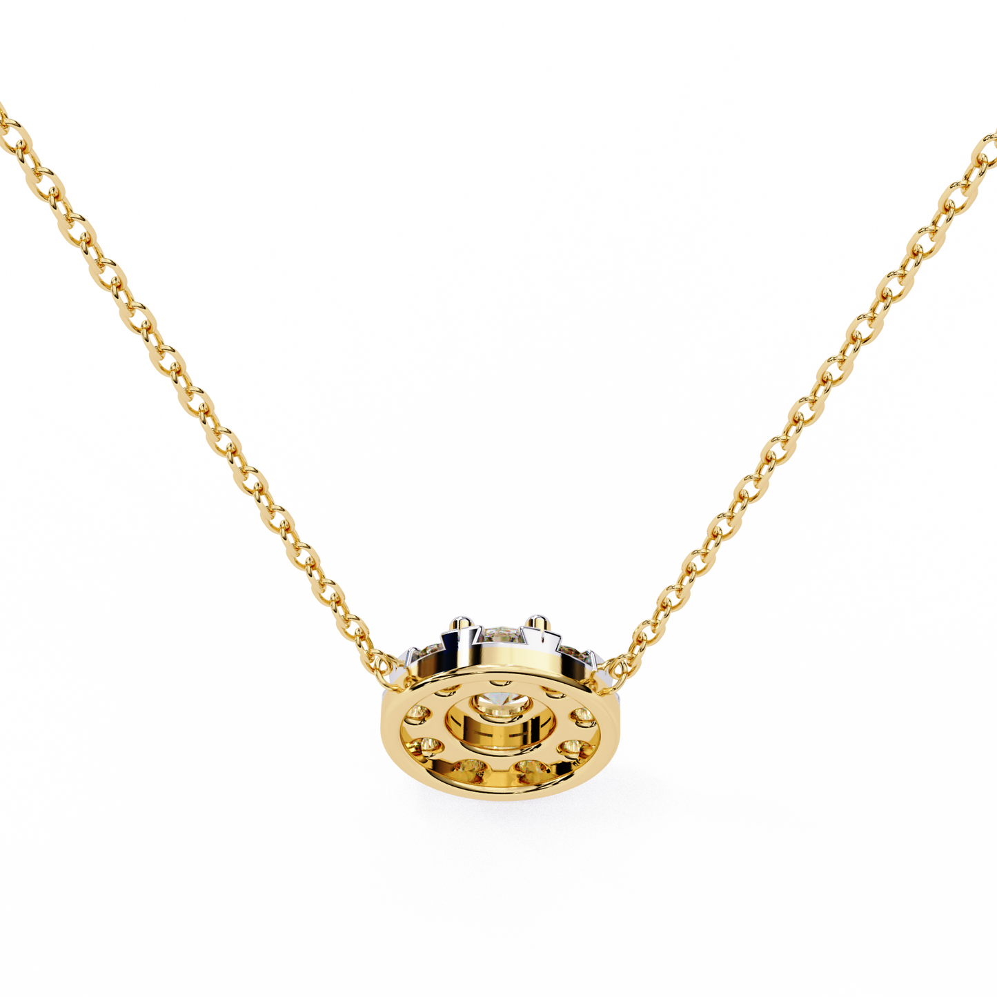 Starlit Charm – Round Lab Diamond Trio Necklace