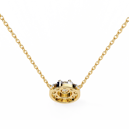 Starlit Charm – Round Lab Diamond Trio Necklace