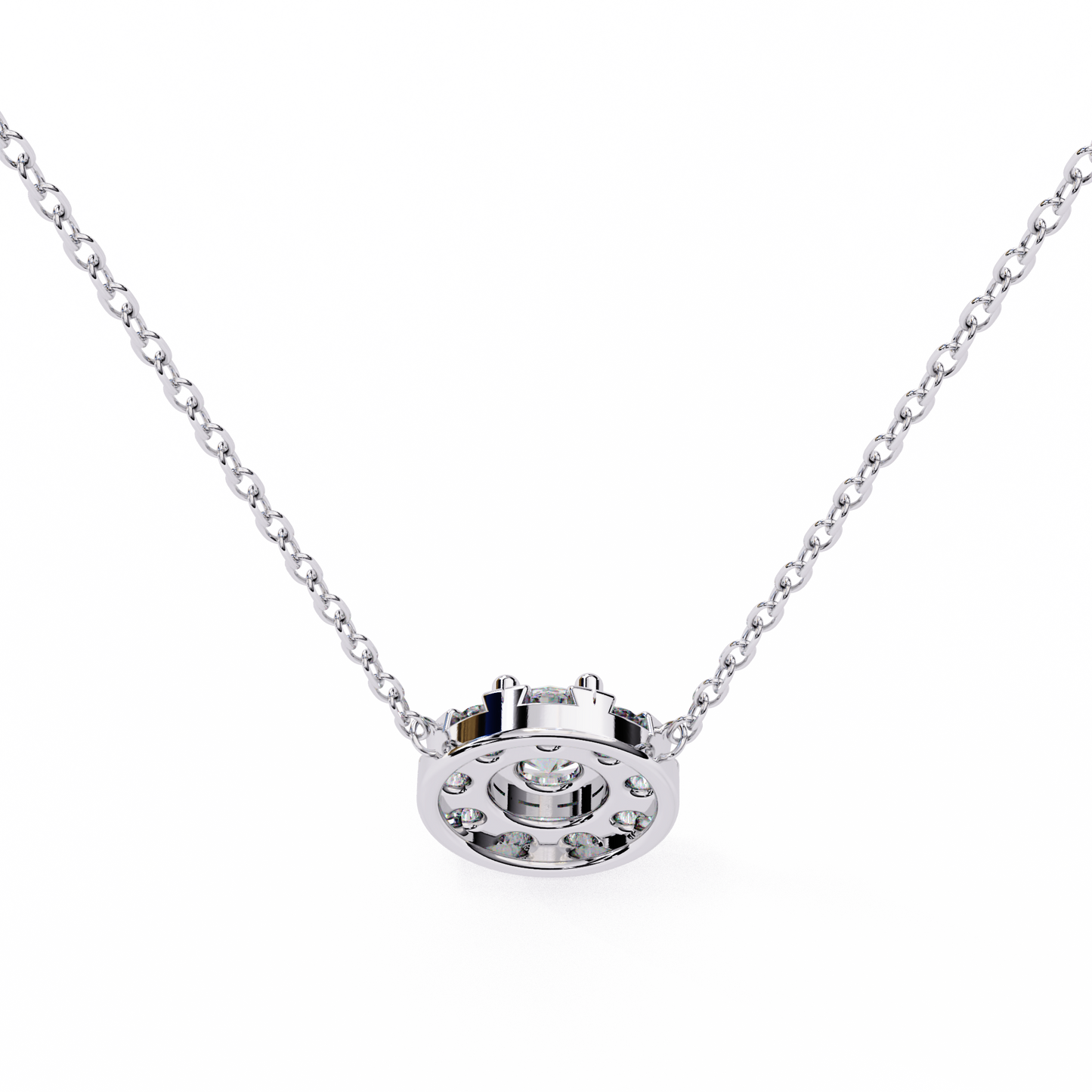 Starlit Charm – Round Lab Diamond Trio Necklace