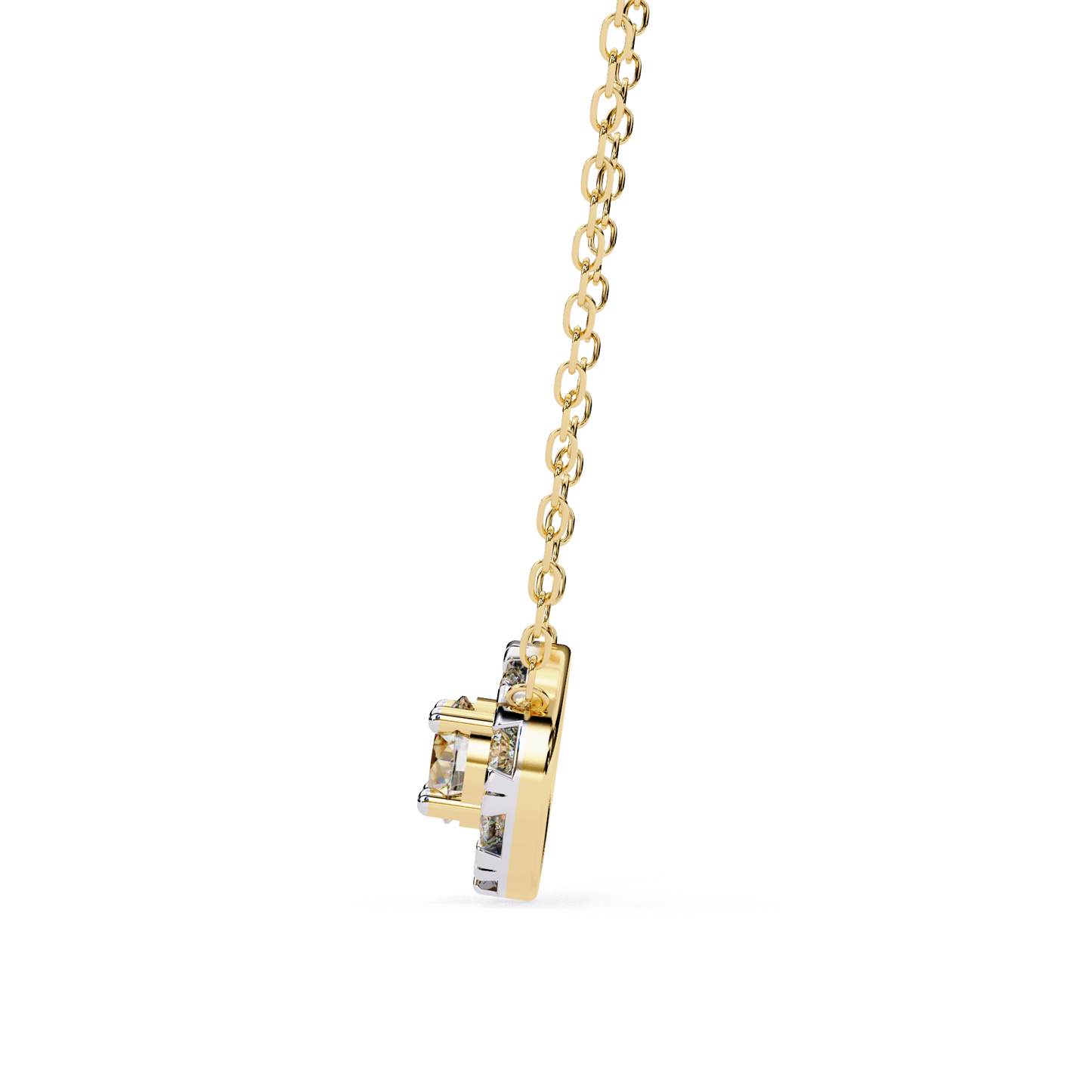 Starlit Charm – Round Lab Diamond Trio Necklace