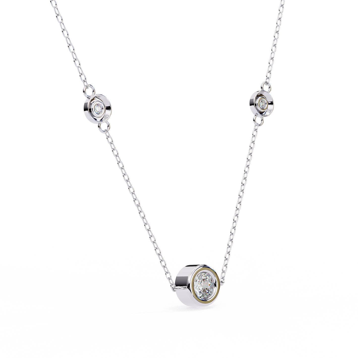 Trinity Dots – Round Lab Diamond Minimal Necklace