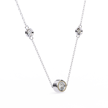 Trinity Dots – Round Lab Diamond Minimal Necklace