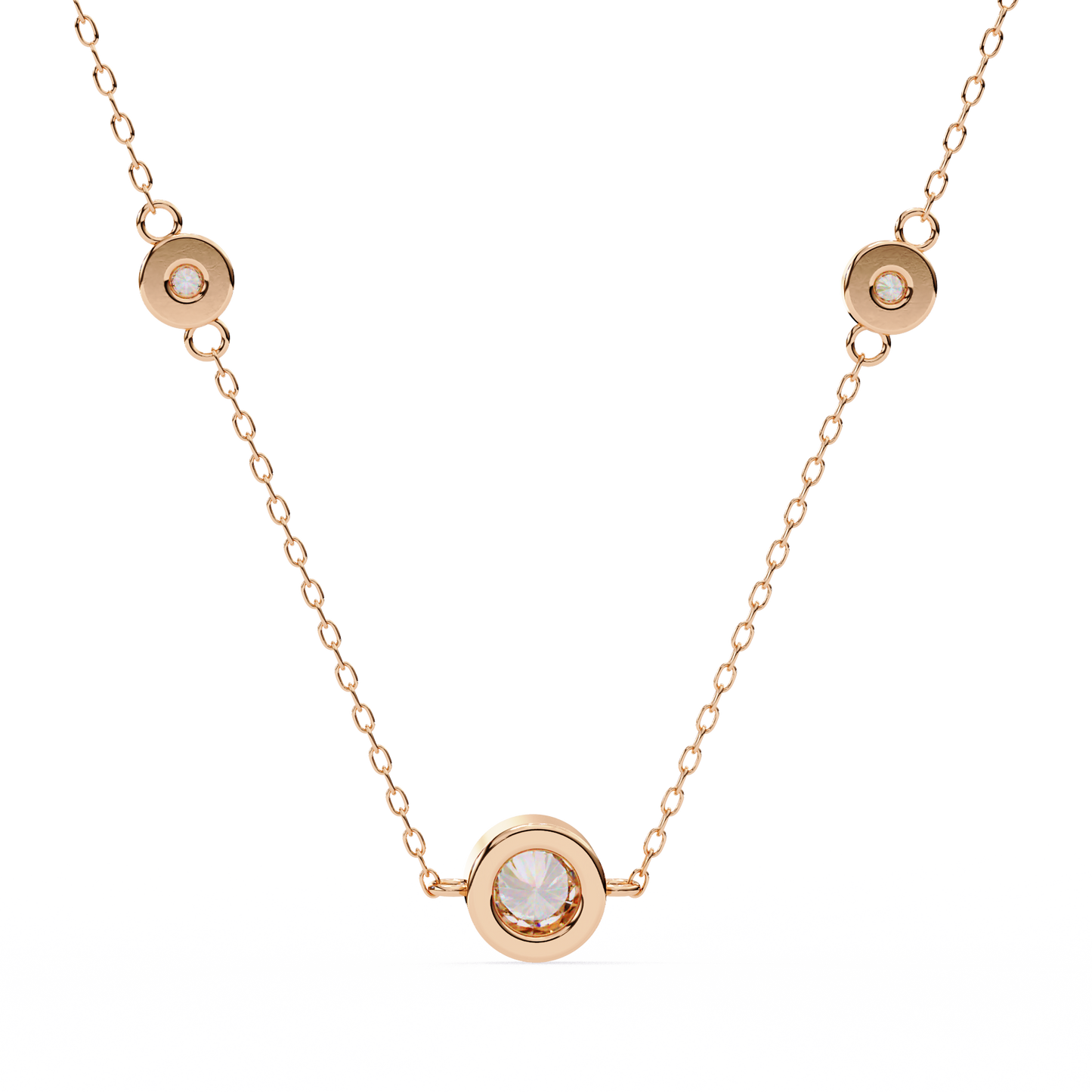 Trinity Dots – Round Lab Diamond Minimal Necklace