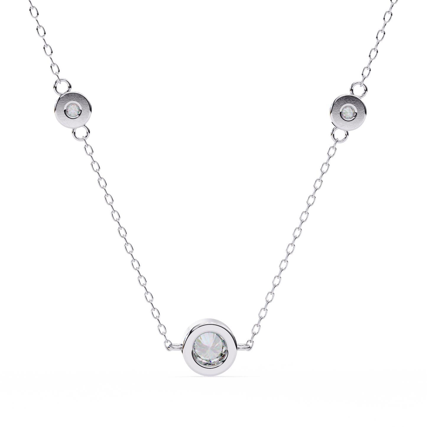 Trinity Dots – Round Lab Diamond Minimal Necklace