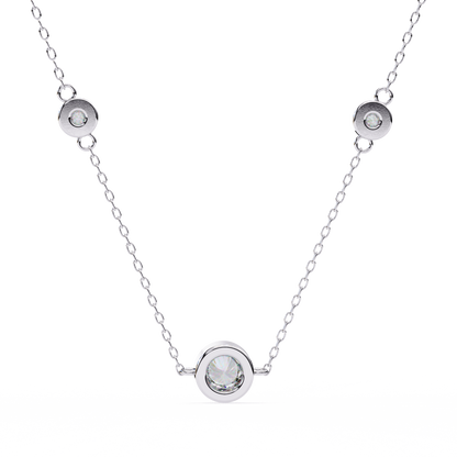 Trinity Dots – Round Lab Diamond Minimal Necklace