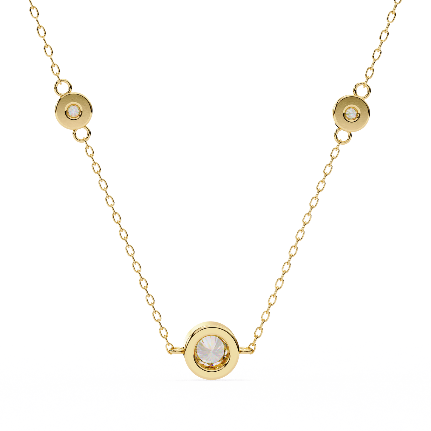 Trinity Dots – Round Lab Diamond Minimal Necklace