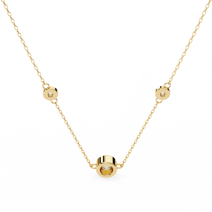 Trinity Dots – Round Lab Diamond Minimal Necklace