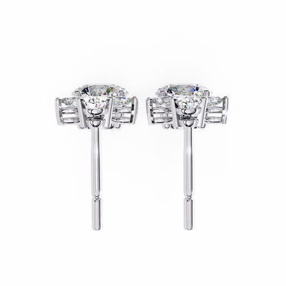 elestial Petals – Marquise, Pear & Round Lab Diamond Drop Earrings